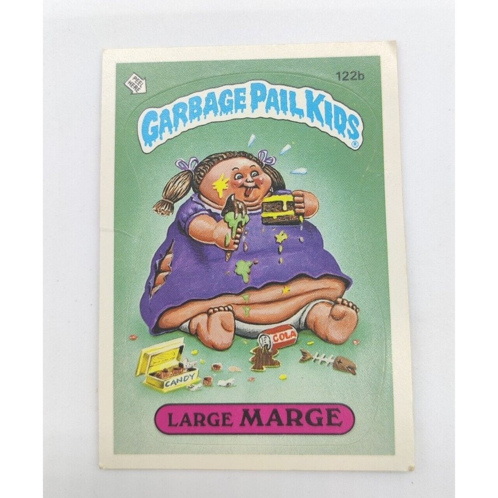 Vintage 1986 Garbage Pail Kids #122B Large Marge Trading Collectors Card Sticker